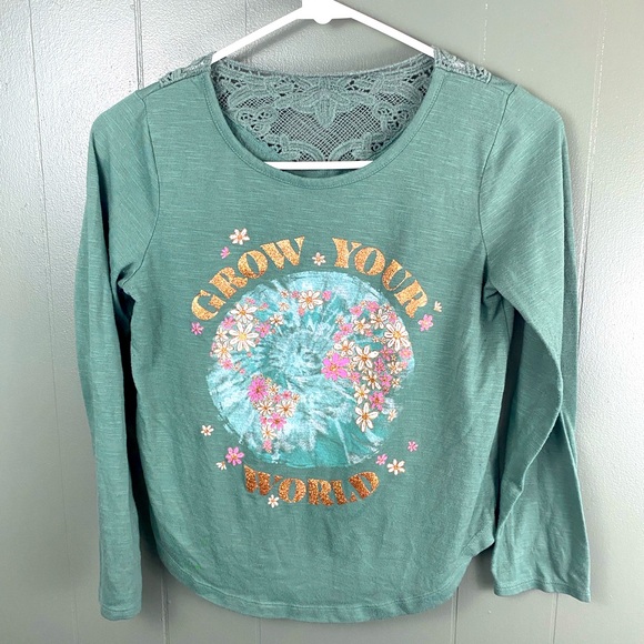 SO - Teal Grow Your World Long Sleeve - L - Picture 1 of 7